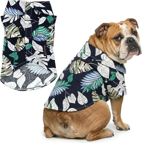 Vista 58 de Parisian Pet Camisa para perro de Amazonia - Ropa de algodón para perros pequeños - Elegante traje tropical para perros - Ropa ligera y suave