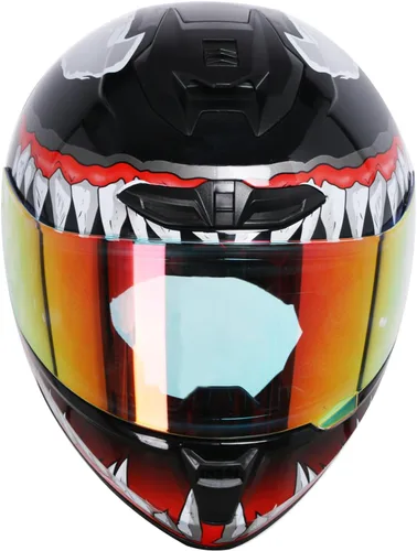 Vista 2 de Casco de motocicleta retro de cara completa aprobado por DOT