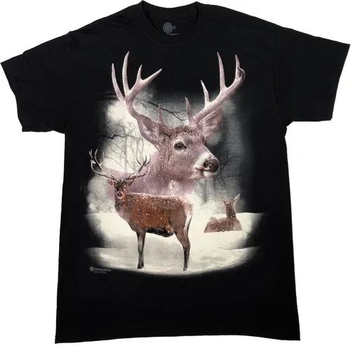 Vista 5 de The Mountain Camiseta de manga corta The Mountain Warrior Wolf para hombre Negro - Catpun