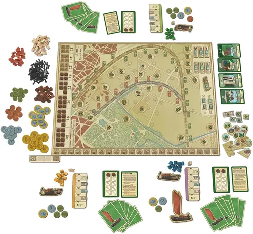 Vista 4 de Rio Grande Games Findorff Strategy Board Game, Bremen City Building, simulación económica, 1-5 jugadores, 45-90 minutos