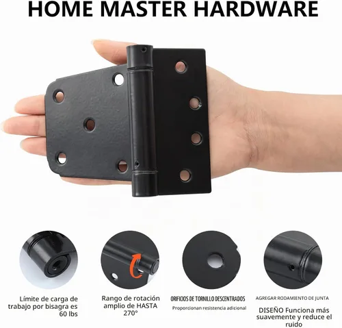 Vista 2 de Kit de herrajes para puerta de cierre automático, bisagras de puerta