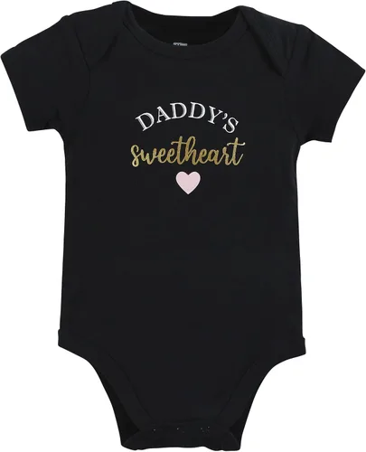 Vista 442 de Hudson Baby baby-girls Cotton Bodysuits 3-pack
