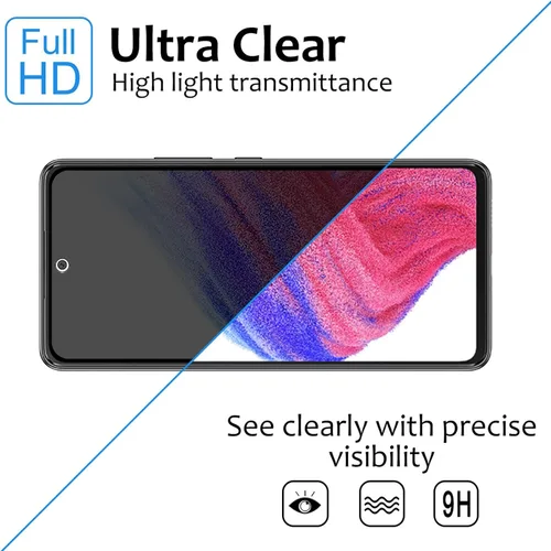 Vista 4 de Protector de pantalla de privacidad 2+2 2 + 2 transparentes para Samsung Galaxy S20 FE/ A53 5G/ A51 5G/ A52 4G/ A52 5G / A52s
