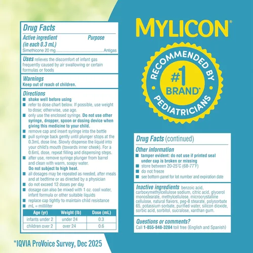 Vista 6 de Mylicon gotas antigas para bebé con fórmula para el alivio, 1, 1