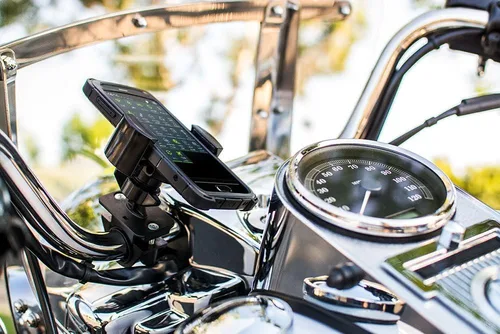 Vista 5 de ARKON Mounts RoadVise - Soporte de teléfono para motocicleta para iPhone 7 6S Plus 6 Plus 7 6S 6 Galaxy Note 5 S7 S6