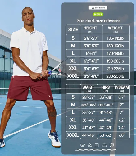 Vista 6 de NORTHYARD Pantalones cortos deportivos para correr para hombre, de 5 pulgadas7 pulgadas, para entrenamiento, gimnasio, tenis, secado rápido