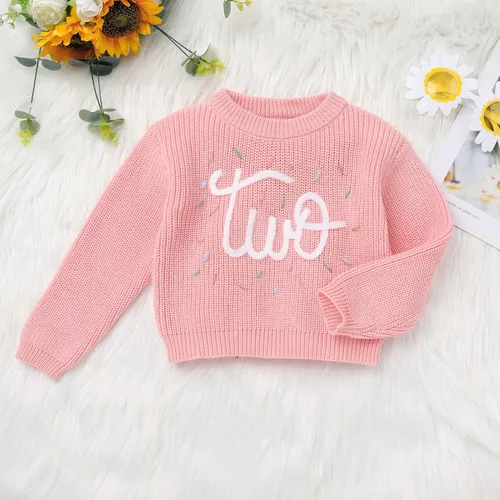 Vista 77 de Suéter de primer cumpleaños para bebés y niñas de un año de edad, sesión de fotos, otoño e invierno