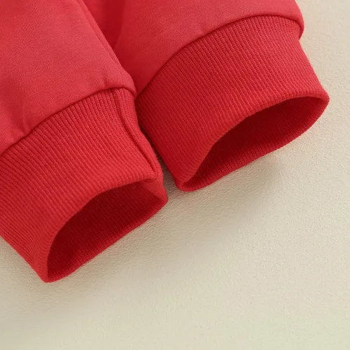 Vista 6 de LAGKIYOJ Conjunto de 2 piezas de sudadera con diseño de árbol de Navidad para niño y niña, ropa de otoño e invierno