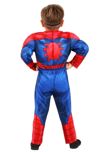 Vista 4 de Disfraz de Spider-Man Marvel para Niños Pequeños Multicolor
