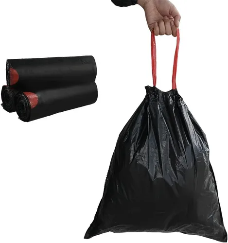 Vista 6 de Begale Pequeña bolsa de basura negra con cordón de 1.2 galones (110 unidades/3 rollos)