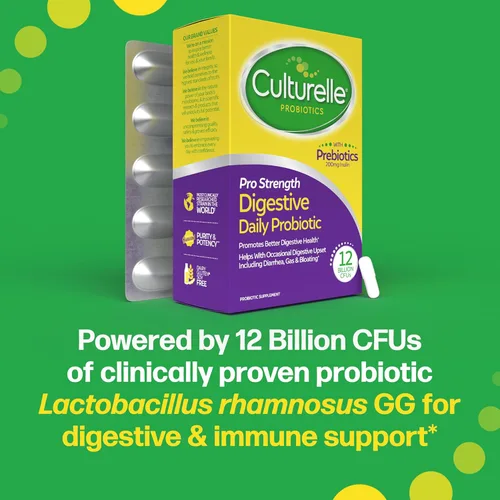 Vista 4 de Culturelle Probióticos Diarios Pro Strength para la Salud Digestiva (Suministro para 2 Meses) con Prebióticos para Mujeres y Hombres, Ayuda