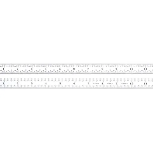 Vista 20 de Starrett Regla de acero totalmente flexible con acabado cromado satinado, lectura rápida y graduación en pulgadas, graduación 3R, 6 pulgadas