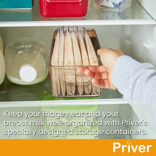 Vista 4 de Priver - Contenedores de almacenamiento para congelador de leche materna, paquete de 2 - Lactancia materna esencial en la organización