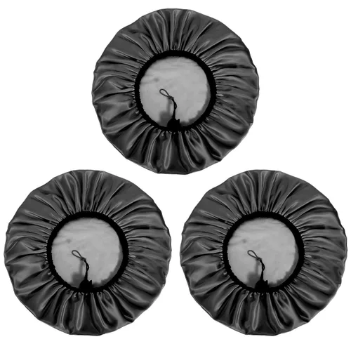 Vista 8 de Auban Gorro de ducha para mujer, ajustable, reutilizable, extragrande, gorro de baño impermeable de doble capa, exterior impermeable, forro de EVA