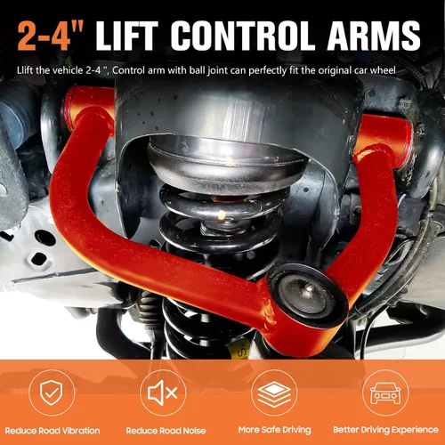 Vista 5 de Brazos de control superiores delanteros aptos para Toyota Tundra 2000-2006, para Sequoia 2001-2007, brazos de control ajustables de suspensión