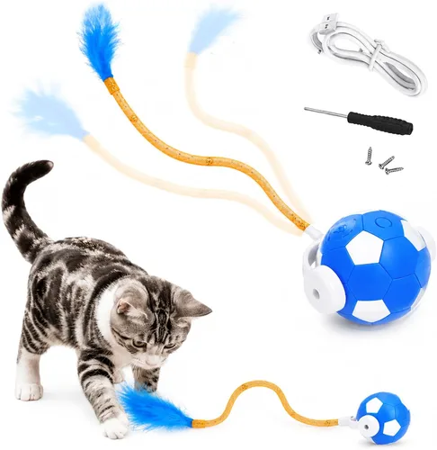 Vista 13 de Nuevo Juguete de Pelota para Gatos Mejorado - Speedy Tail 2.0 Juguete para Gatos, Pelota de Juguete Interactiva para Gatos, Juguetes Estimulantes