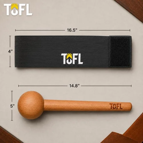 Vista 4 de TOFL Baseball Glove Break-in Kit, Wooden Mallet & Wrap - Color Options