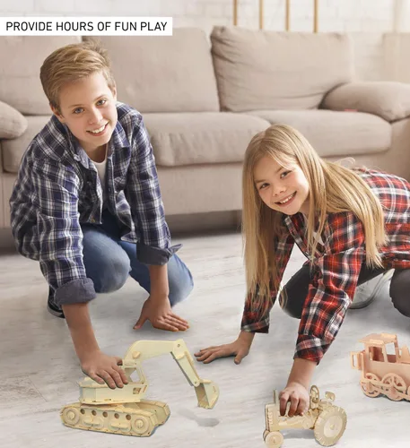 Vista 4 de Puzzled Rompecabezas 3D para motocicleta, kit de modelo de construcción de madera, divertido y educativo, juguete de madera para armar