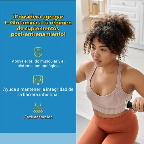 Vista 2 de Natural Factors Aminoácido de L-glutamina micronizado 1000 mg, 90 cápsulas