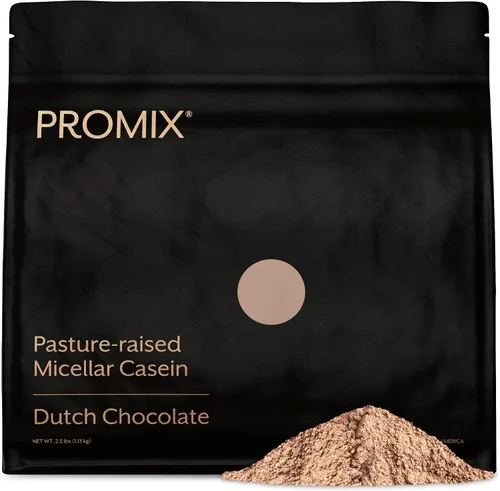 Vista 8 de ProMix Nutrition Proteína en polvo de caseína alimentada con pasto, criada en pasto, liberación lenta de 0.88 oz de caseína micelar – 0.18 onzas