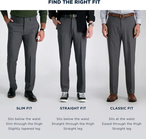 Vista 6 de Haggar Pantalón de vestir elástico en 4 direcciones para hombre