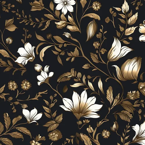 Vista 13 de BOKEBEVE Papel Pintado Vintage de Despegar y Pegar Hojas Papel de Contacto Oro Negro Floral para Estante de Libros Forro de Cajón Amigable
