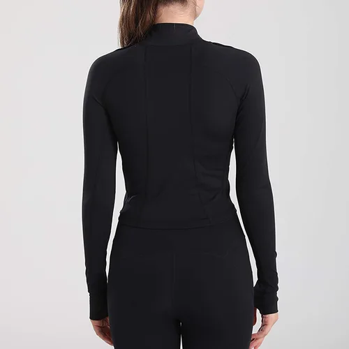 Vista 3 de Específico Heart - Chaqueta de yoga para mujer, 12 con cremallera, forro polar térmico, manga larga, con agujeros para el pulgar