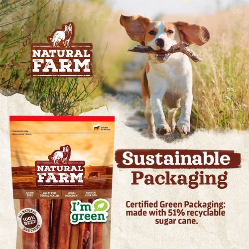 Vista 7 de Natural Farm Bully Sticks sin olor en forma de anillo (3-4 pulgadas, paquete de 10) – 100% masticables de carne de res para más compromiso