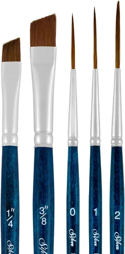 Vista 19 de Silver Brush Limited BA-2753S BelleAqua - Juego de pinceles redondos básicos para acuarela, 3 piezas, mango corto profesional, juego de pinceles