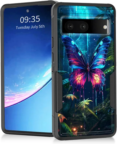 Vista 131 de Funda para Pixel 7a, resistente de doble capa híbrida de policarbonato duro de goma suave a prueba de golpes para Google Pixel 7A 6.1 pulgadas