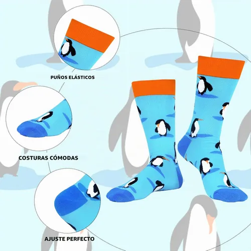 Vista 4 de WeciBor - 12 pares de calcetines de algodón peinado para hombre con diseños divertidos y locos, tamaño 7-10/10-13/13-15 Negro/Azul/Verde/Multicolor