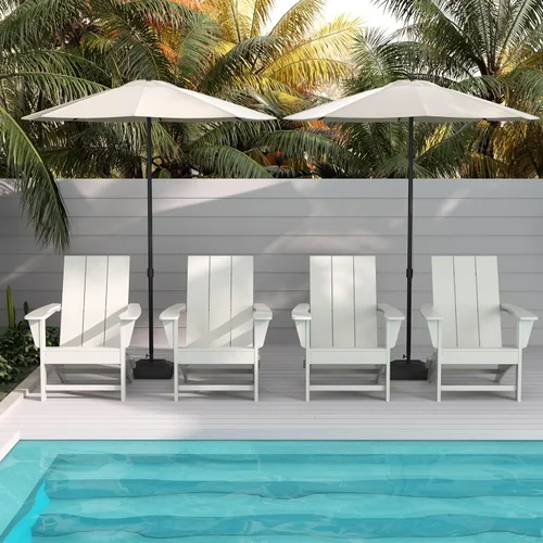 Vista 21 de WestinTrends Ashore Modern - Silla plegable Adirondack para exteriores (juego de 2), color negro