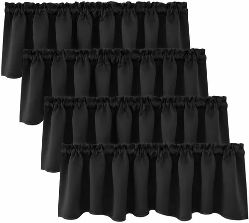 Vista 40 de Deconovo Cortinas opacas, aislamiento térmico, dobladillo para barra, reducción de ruido, certificado Oeko-TEX, cortinas de oscurecimiento de Beige