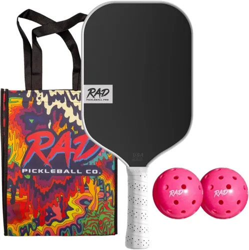 Vista 11 de RAD Pickleball Paddle – USAPA Approved Pickleball Racket – Fiberglass Surface with Spin Grit Tech – Carbon Fiber Pickleball Paddle for Power &