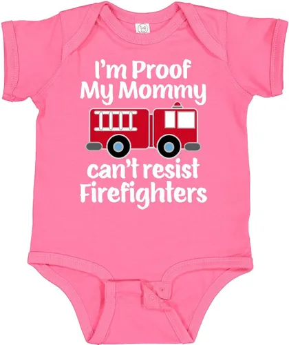 Vista 4 de inktastic Body para bebé bombero y papá bombero 0040 Negro