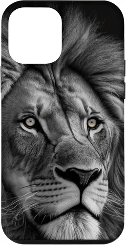 Vista 16 de Funda de retrato oscuro con cara de león para iPhone 16