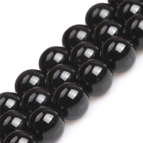 Vista 16 de JOE FOREMAN Cuentas de turmalina negra para hacer joyas, piedras preciosas naturales, semipreciosas, 0.079 in, redondas, facetadas de 15 pulgadas