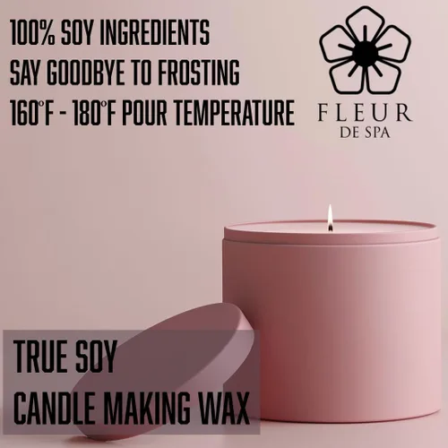 Vista 6 de Fleur DE SPA - Cera de soja natural de 6 libras, fabricada en Estados Unidos, empaquetada en barras de 1 libra, combustión limpia, excelente aroma