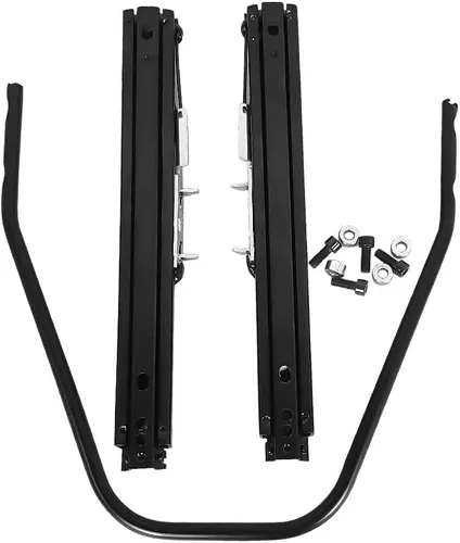 Vista 2 de IKON MOTORSPORTS Asientos de carreras doble deslizante, kit de pista ajustable universal de 16 pulgadas con cerradura de acero