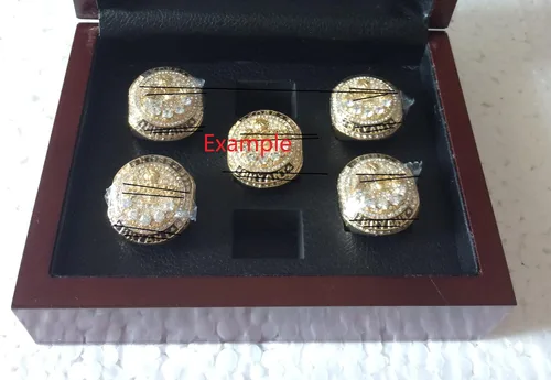 Vista 5 de Championship Big Heavy Ring Display Caja de madera (7 Hoels)