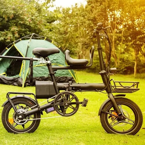 Vista 2 de Asiento delantero de bicicleta para niños, asiento para bicicletas de liberación rápida, silla de bebé desmontable, se adapta a bicicletas