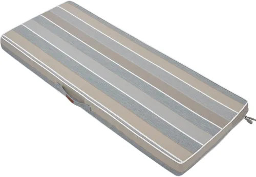 Vista 9 de FUNHOME Cojín de Banco para Exteriores 42 x 18 x 3 Pulgadas, Cojín de Sofá Portátil Resistente al Agua, Cojín de Columpio de Porche con Asa y Lazos