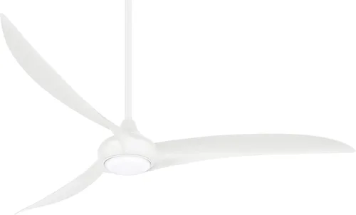 Vista 4 de Minka-Aire Ventilador de techo F845-CL Light Wave de 44" con luz LED y control remoto en acabado carbón