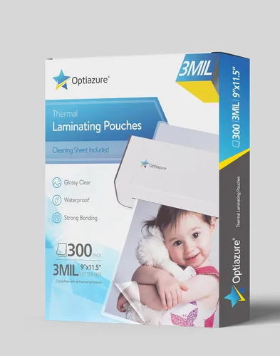 Vista 11 de Optiazure Bolsas de laminado térmico de 9 x 11.5 pulgadas, paquete de 50 hojas de 3 mil, transparentes, tamaño carta, suministros de oficina