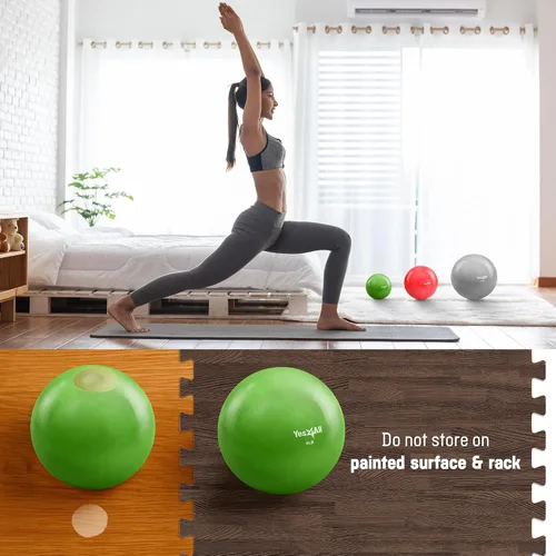Vista 7 de Yes4All - Bolas de tonificación con peso para ejercicio, bolas medicinales suaves para ejercicio, pilates, yoga, equilibrio, flexibilidad, 2-10