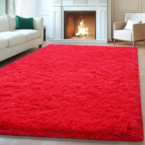 Vista 67 de Mugorn - Alfombras suaves y esponjosas de 2 x 3 pies para el hogar, alfombra pequeña con 4 mallas antideslizantes, color negro, 2 x 3 pies