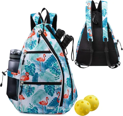 Vista 17 de Sucipi Pickleball Bag for Men & Women,Convertible Backpack with Fence Hook Negro