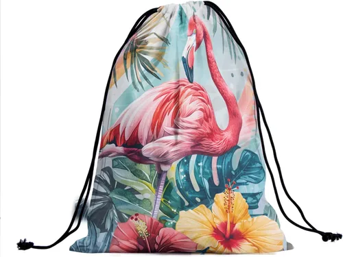 Vista 191 de Bolsa de agarre de gimnasia de piel de animal, bolsa de gimnasia con cordón ajustable, bolsa de cuerda para fauna silvestre, Mariposas Galaxy