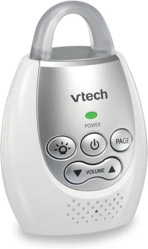 Vista 9 de Monitor para bebés de audio digital VTech Communications Safe and Sound, Monitor con una unidad para padres, Blanco/Plateado