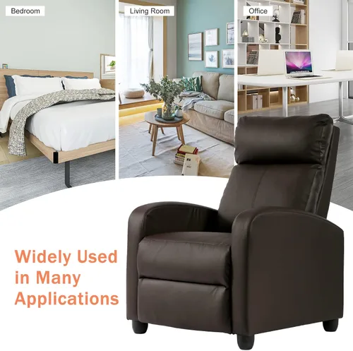 Vista 7 de Silla reclinable Winback de piel sintética, sofá individual moderno reclinable ajustable para cine en casa, sillón de fácil lectura con respaldo